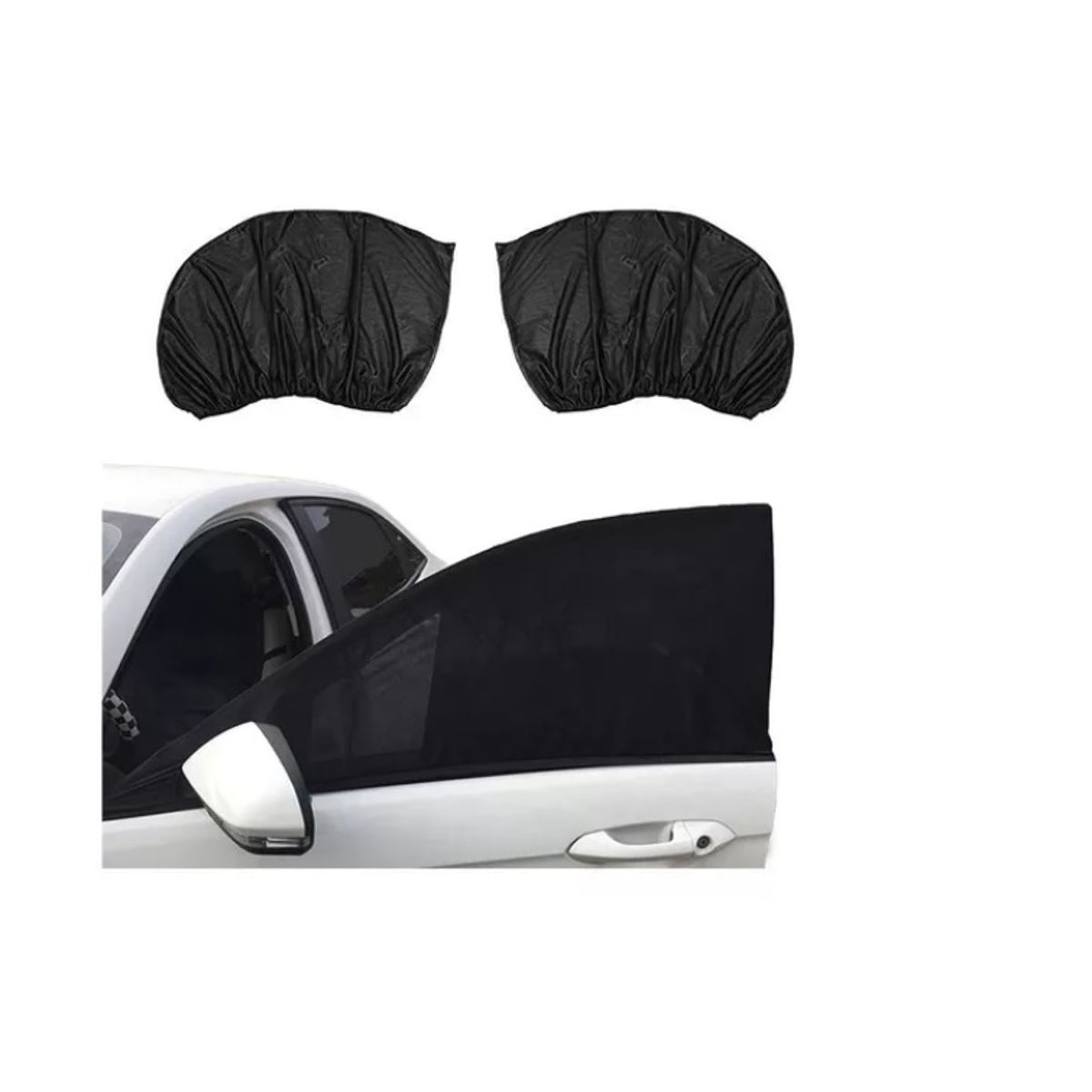 GENERICO - X2 Pack Malla Tapa Sol Auto Ventana Tracera Protector