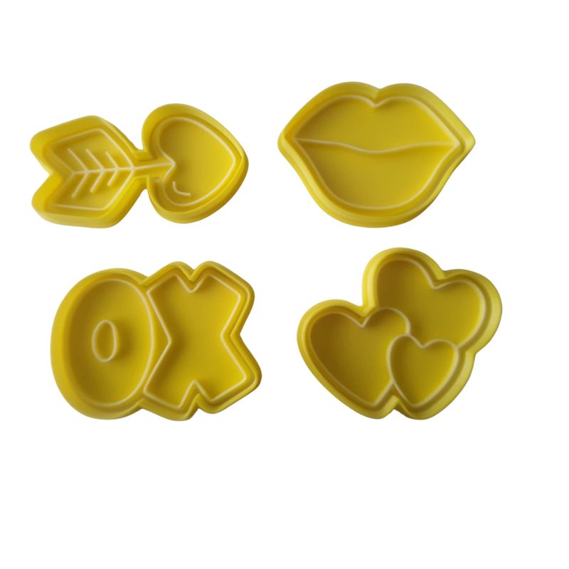 GENERICO - Set 4 Cortadores De Galletas San Valentín  #2