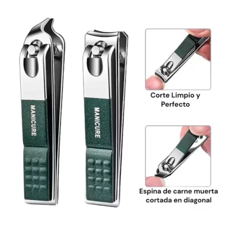 OEM - Set Manicure 6 Pcs Profesional Corta Uñas Verde 16463
