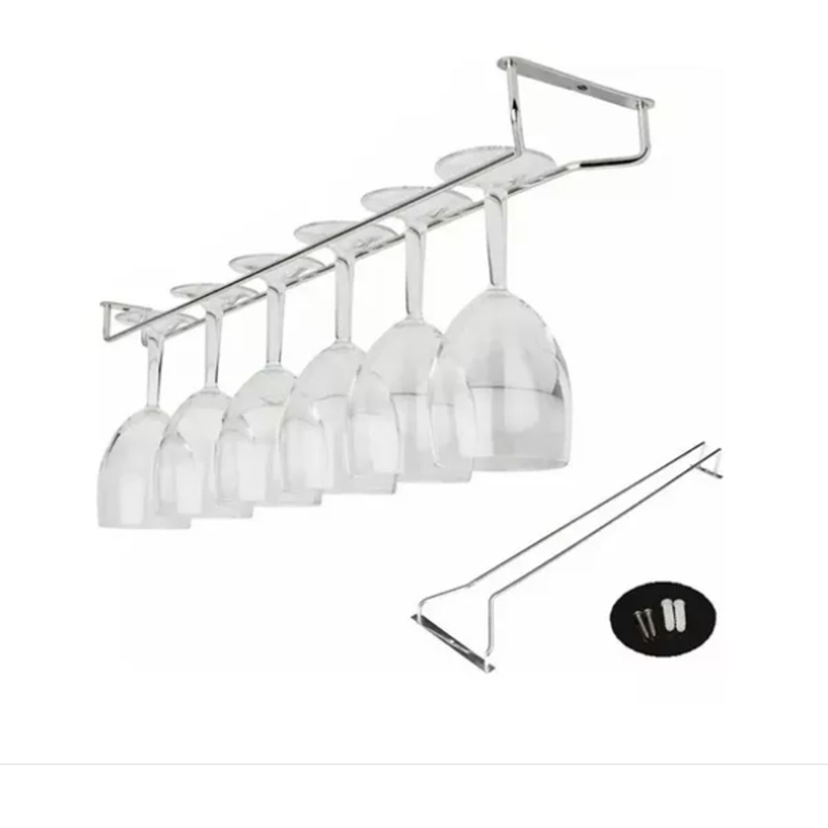 GENERICO - Colgador De Copas Metal Cromado Bar Premium Organización