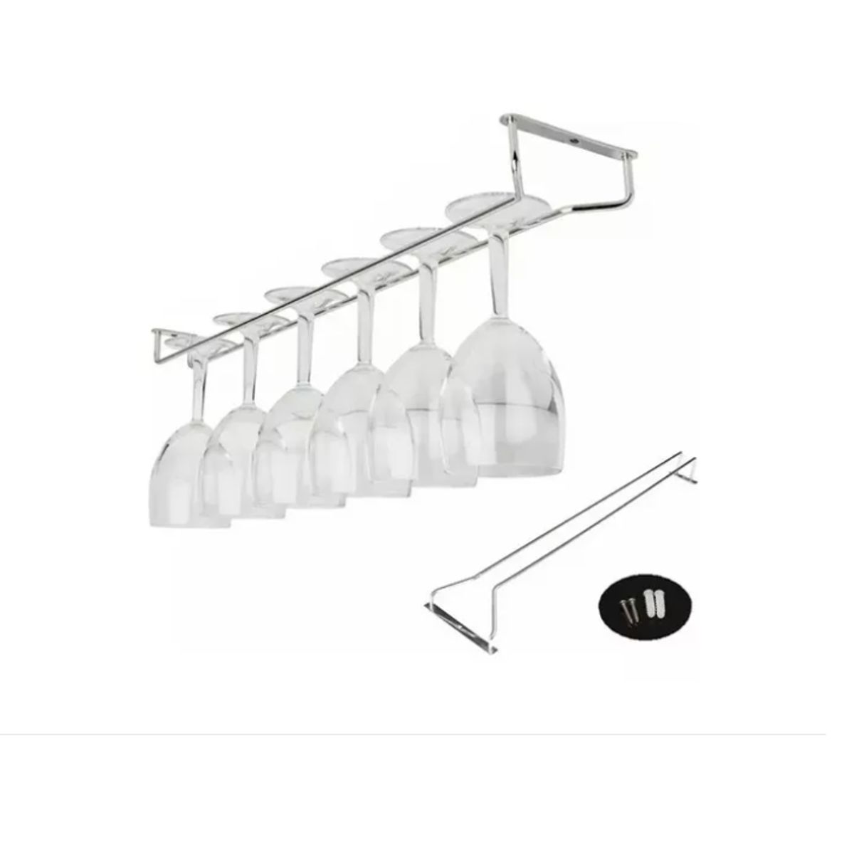 GENERICO - Colgador De Copas Metal Cromado Bar Premium Organización