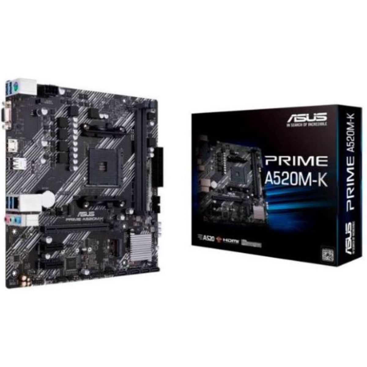 ASUS - M/B sAM4 (AMD) - ASUS PRIME A520M-K -  2x DDR4 - Micro ATX