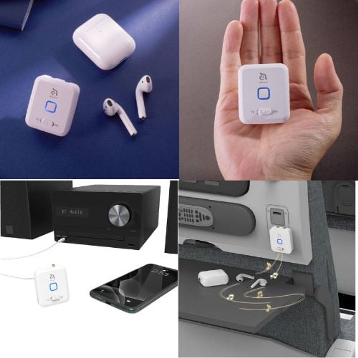 ADAM ELEMENTS - Transmisor y Receptor de Audio Bluetooth Adam Elements Eve Blanco