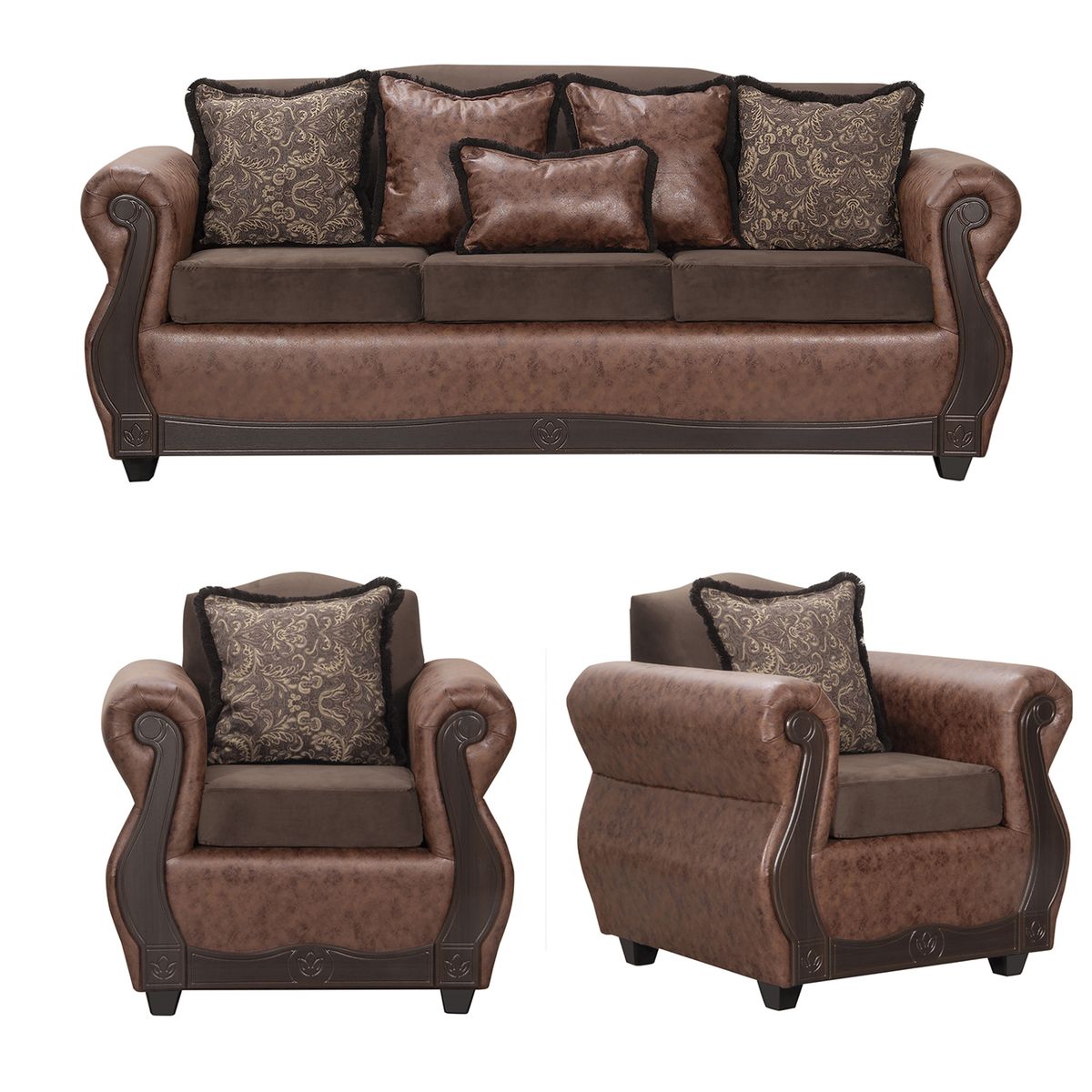 BLACK FACTORY - Juego de Living 3 1 1 Gran Columbia Cafe