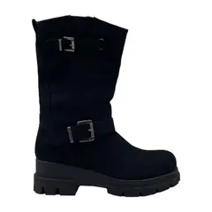 PAND G - Bota Negra Gamuza Mujer