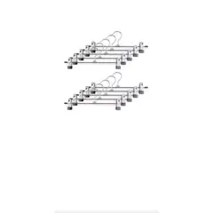 GENERICO - Pack 30 Colgadores Plásticos Negros Con Pinzas Perrito