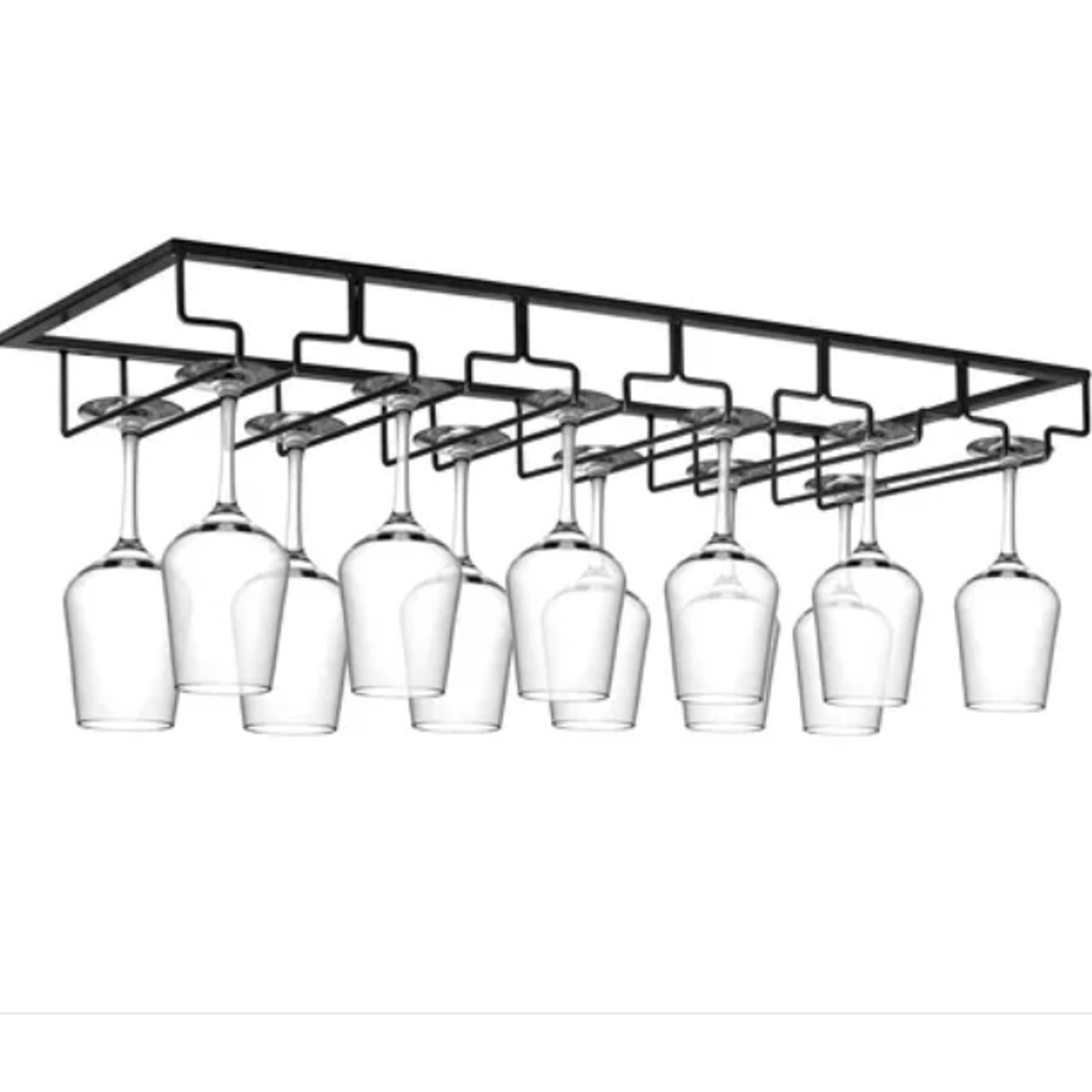 GENERICO - Colgador De Copas Metal Cromado Bar Premium Organización