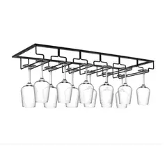 GENERICO - Colgador De Copas Metal Cromado Bar Premium Organización
