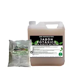 MOHICAN - PROMO JABÓN POTÁSICO NEEM 5L + FERTILIZANTE INTERIORES 1 KG