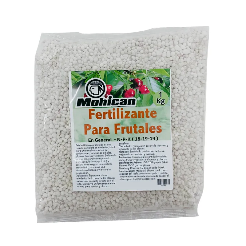 MOHICAN - FERTILIZANTE PARA FRUTALES EN GENERAL BOLSA 1 KG MOHICAN