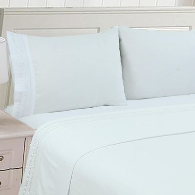 Imagen 2 del producto Juego de sabanas Super King 200 hilos Blanca Bordada