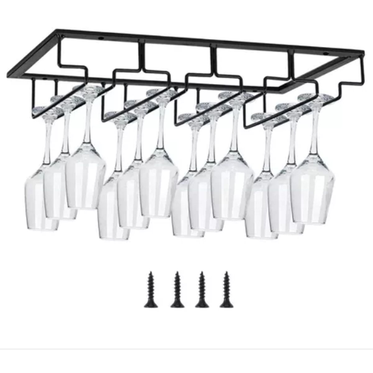 GENERICO - Soporte Colgador Copas Metal Cromado Bar Premium