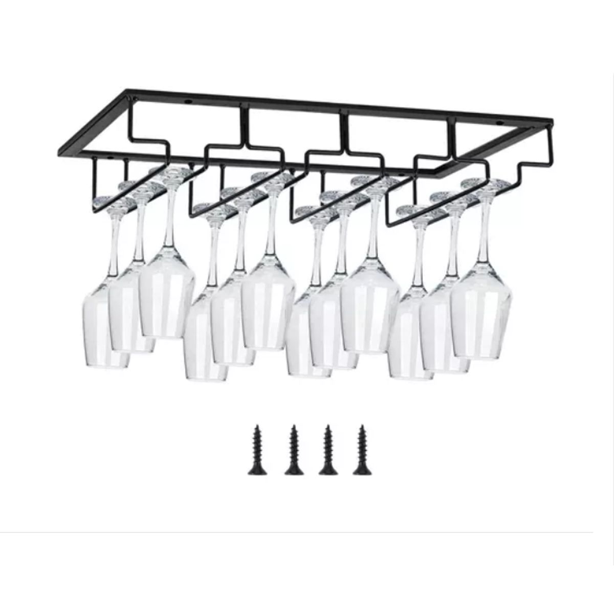GENERICO - Soporte Colgador Copas Metal Cromado Bar Premium