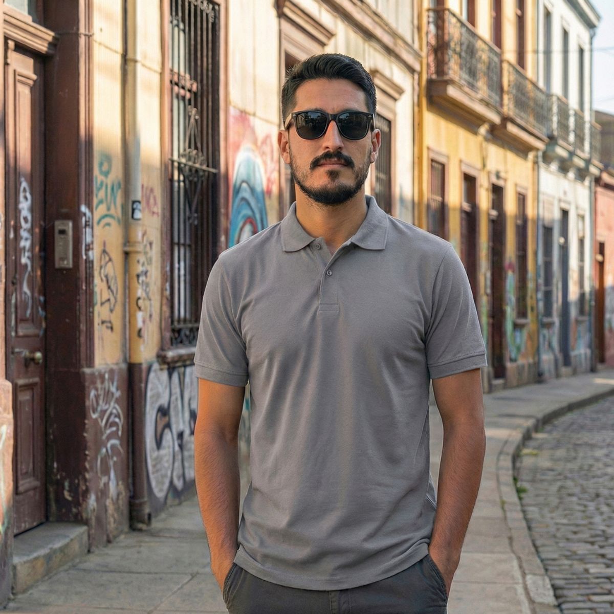 T-WORLD - Polera Piqué Hombre Premium Manga Corta DryFresh®