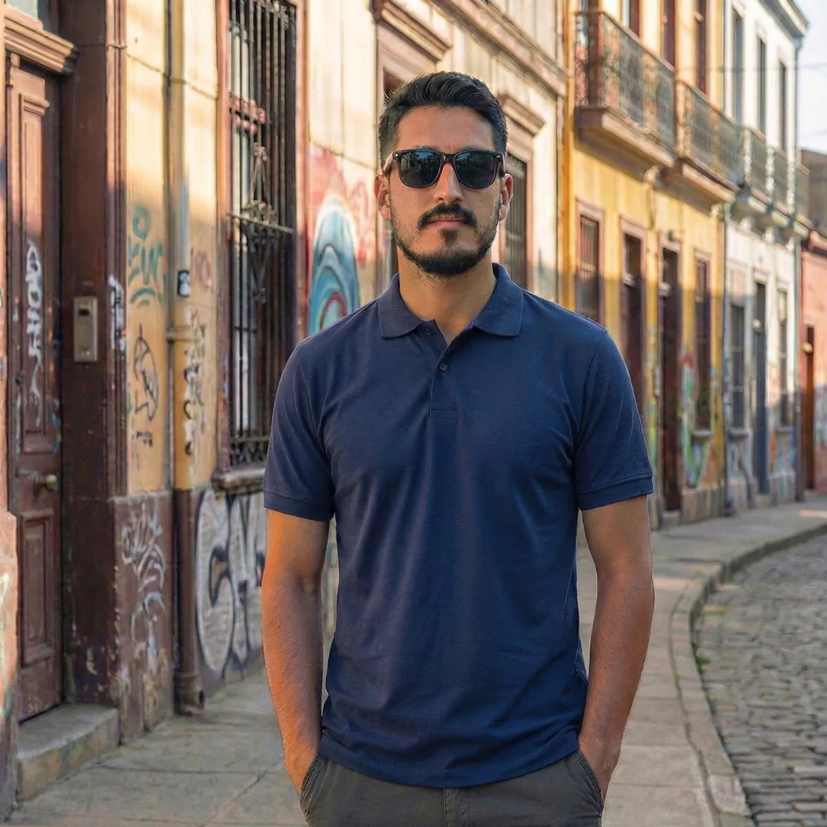 T-WORLD - Polera Piqué Hombre Premium Manga Corta DryFresh®