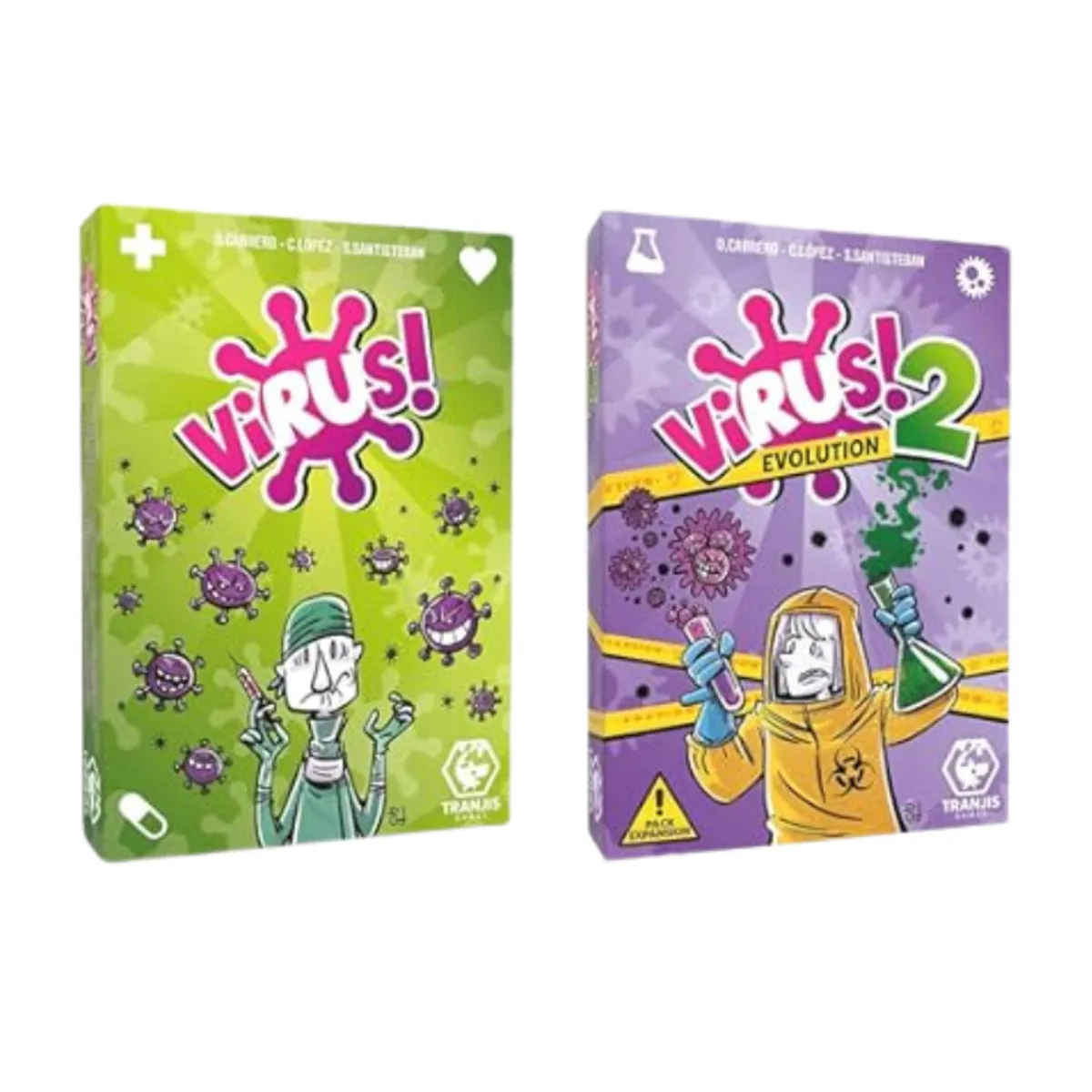 GENERICO - pack de juegos de mesa virus 1 + virus 2 en español