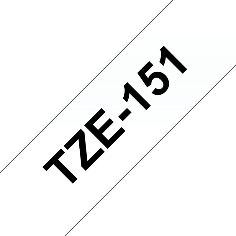 BROTHER - Cinta Brother Tze151 Negro Sobre Transparente 24mm X 8mts