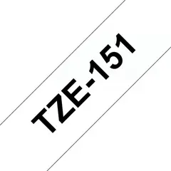 BROTHER - Cinta Tze151 Negro Sobre Transparente 24mm X 8mts