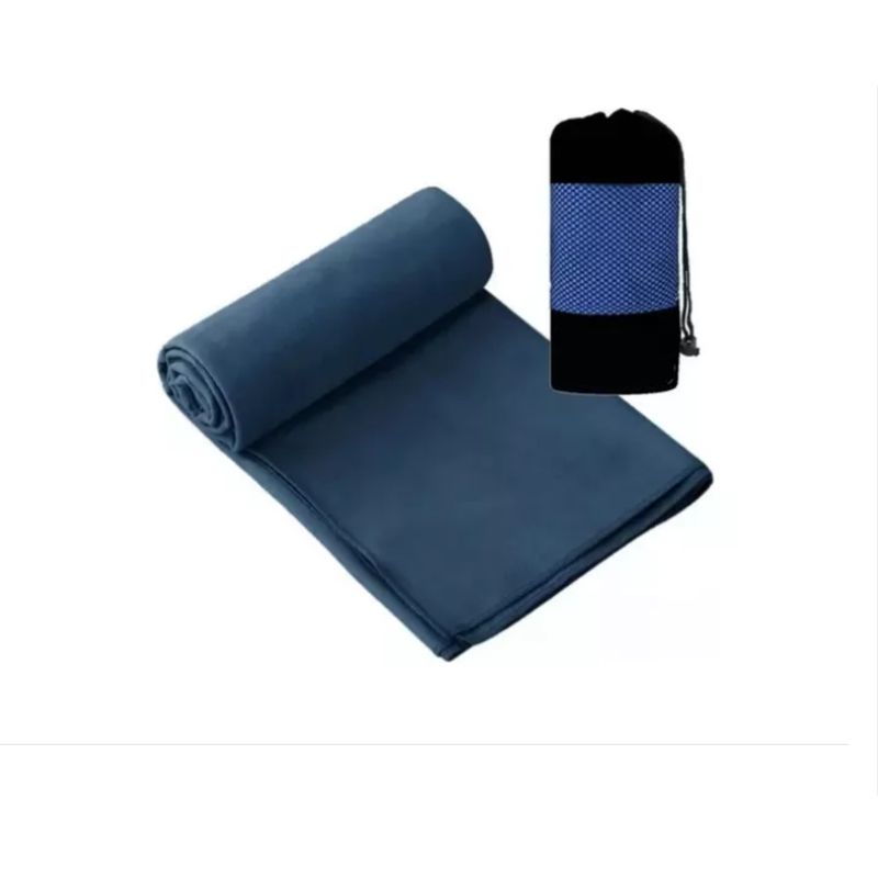 GENERICO - Toalla De Microfibra Azul Secado Rápido Portátil 80x160cm