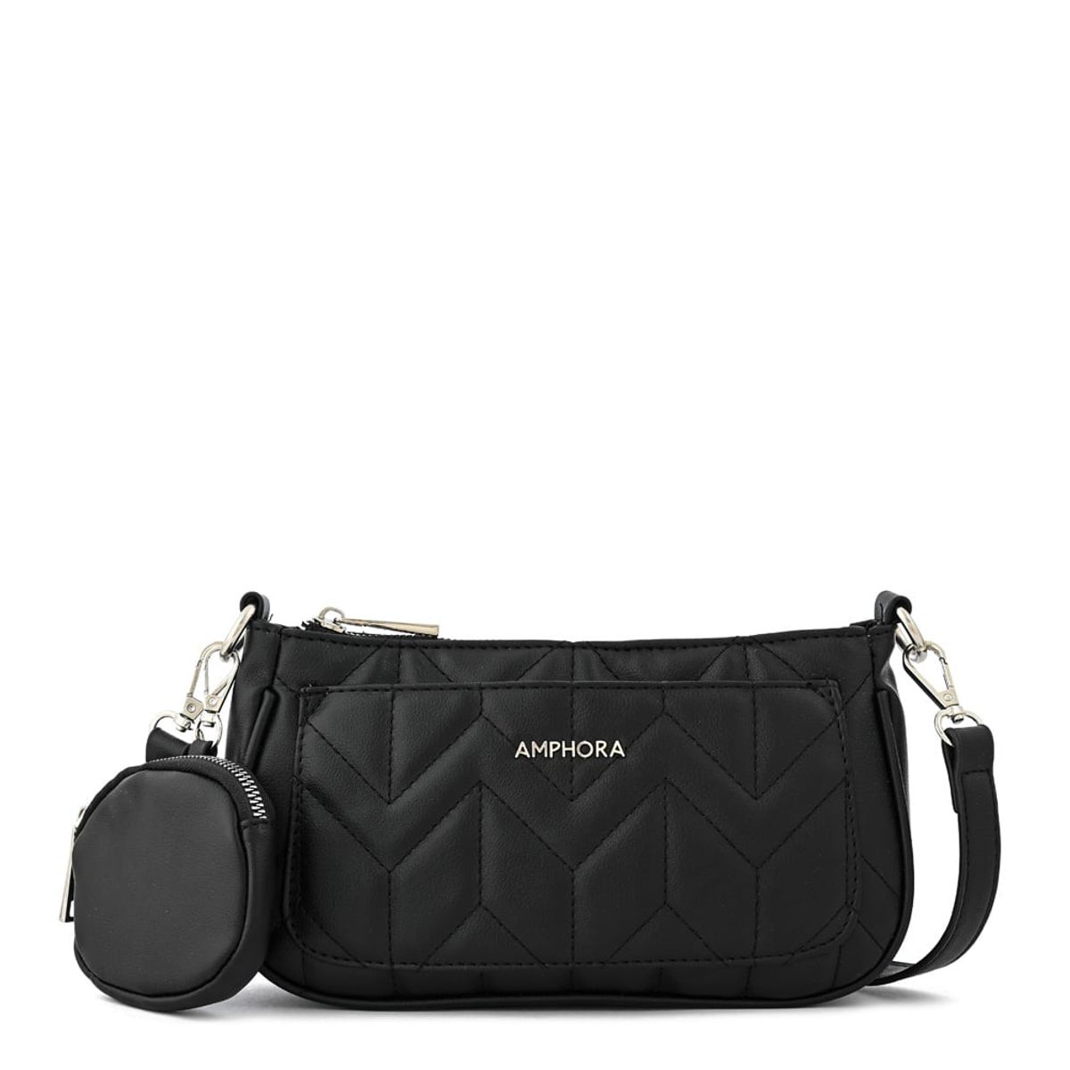 AMPHORA - Cartera bandolera blinky mediana negro
