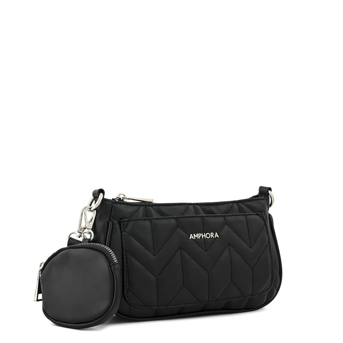 AMPHORA - Cartera bandolera blinky mediana negro