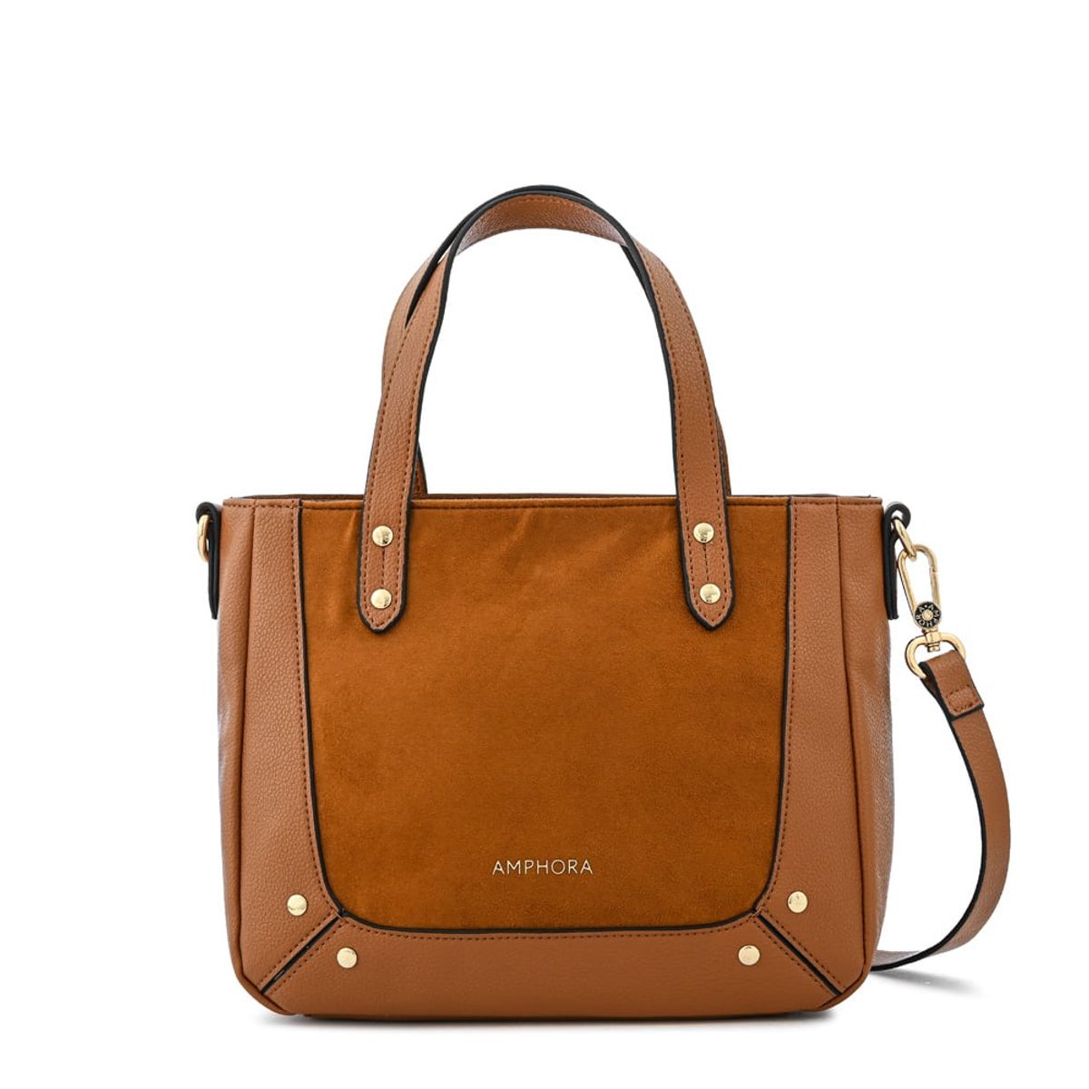 AMPHORA - Cartera tote marty mediana café