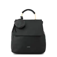 AMPHORA - Mochila con tapa mediana benita Negro especial