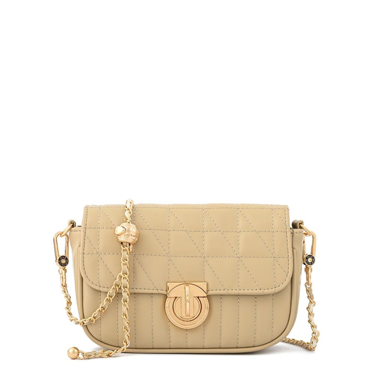 AMPHORA - Cartera bandolera airla pequeña beige