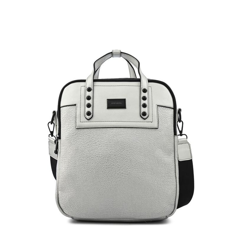 AMPHORA - Mochila mediana gaby plateado