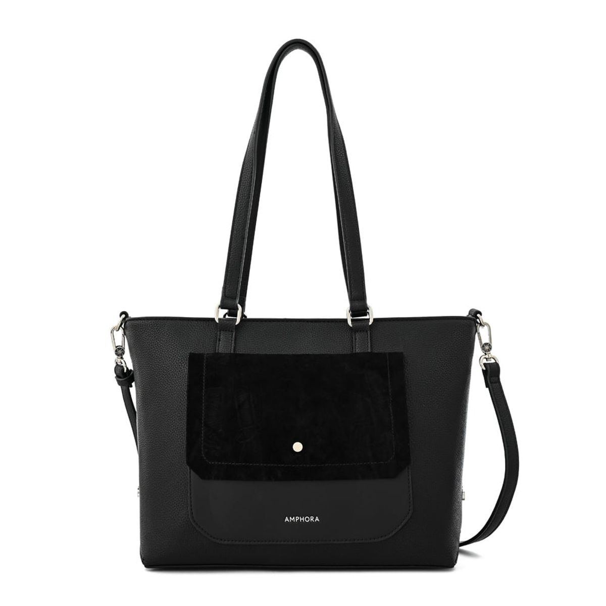 AMPHORA - Cartera tote becca mediana negro