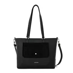 AMPHORA - Cartera dos asas mediana becca negro