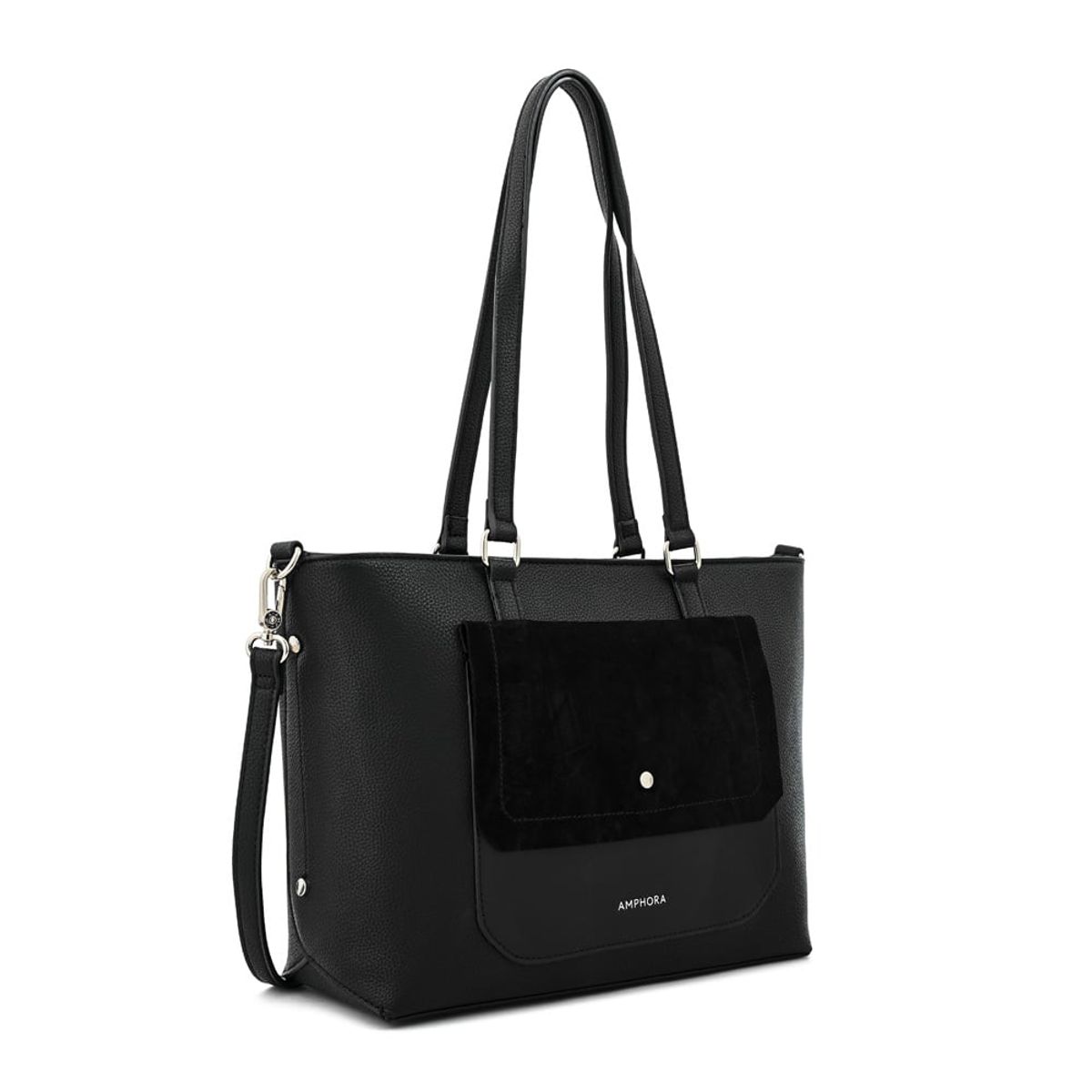 AMPHORA - Cartera tote becca mediana negro