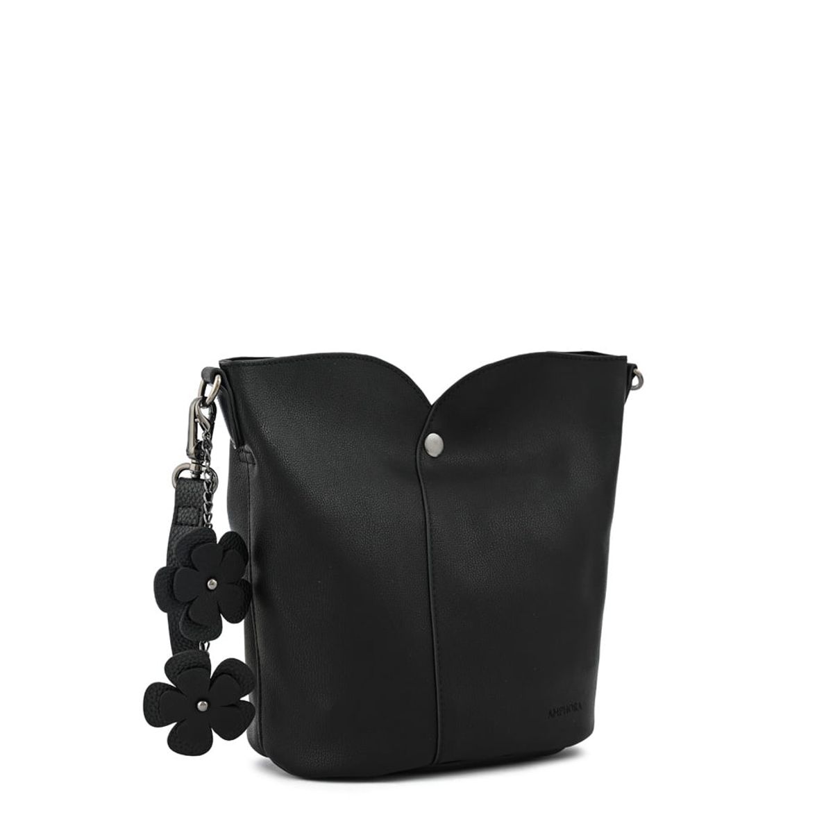 AMPHORA - Cartera bandolera emma mediana negro