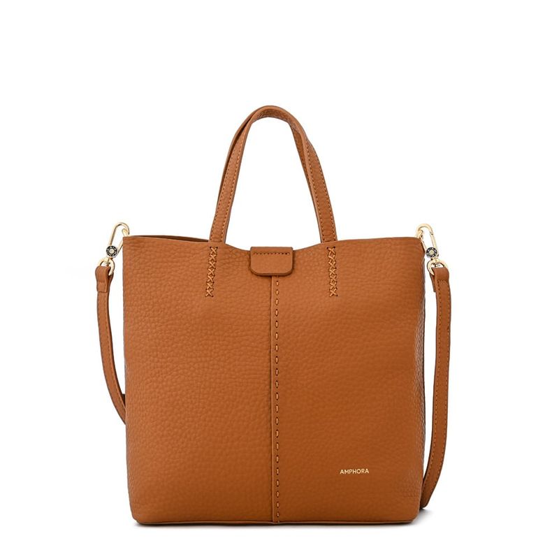 AMPHORA - Cartera bandolera mediana cheryl café