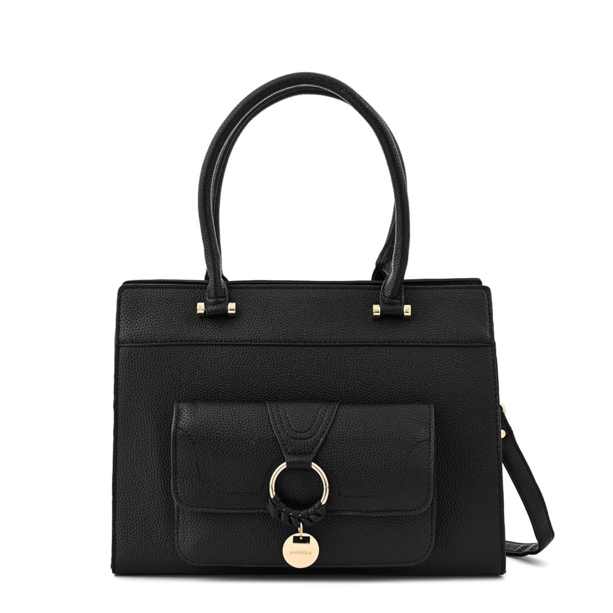 AMPHORA - Cartera tote marla grande negro