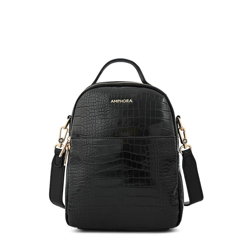 AMPHORA - Mochila mediana mile negro