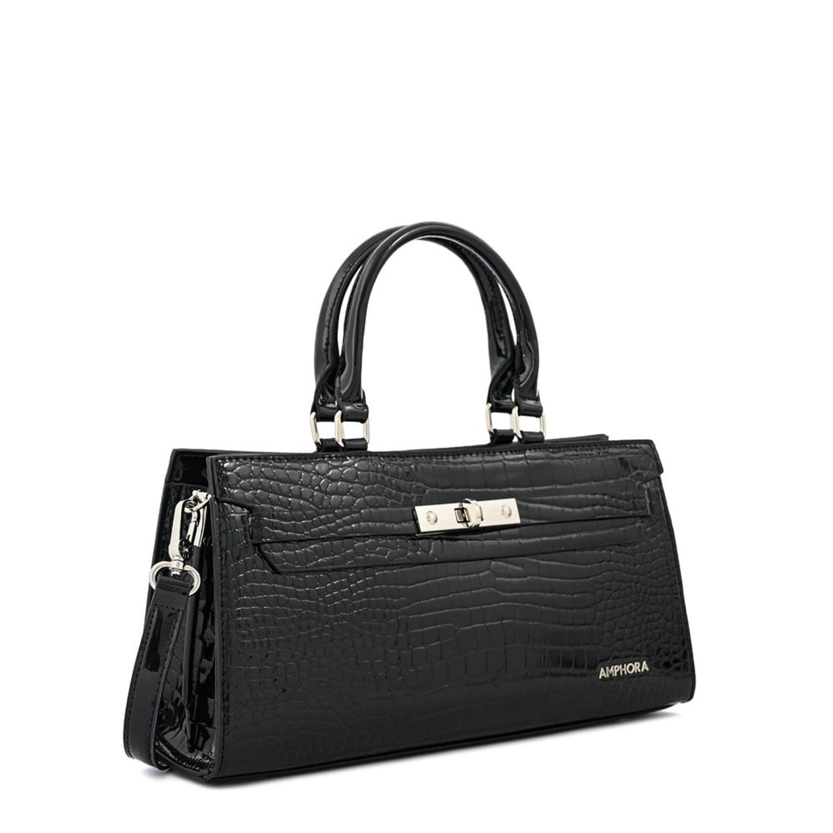 AMPHORA - Cartera tote julia mediana negro