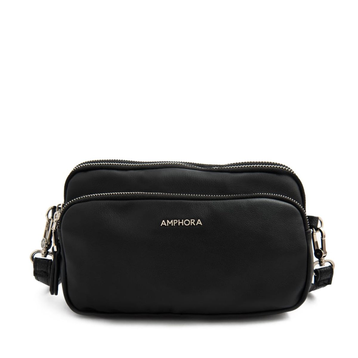 AMPHORA - Cartera bandolera mediana abrilita Negro especial