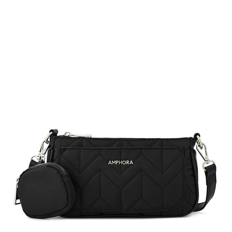 AMPHORA - Cartera bandolera mediana blinky Negro especial