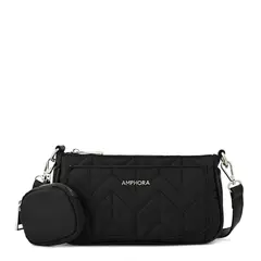 AMPHORA - Cartera bandolera mediana blinky Negro especial