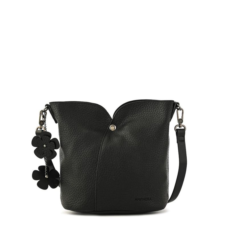 AMPHORA - Cartera bandolera mediana emma Negro especial