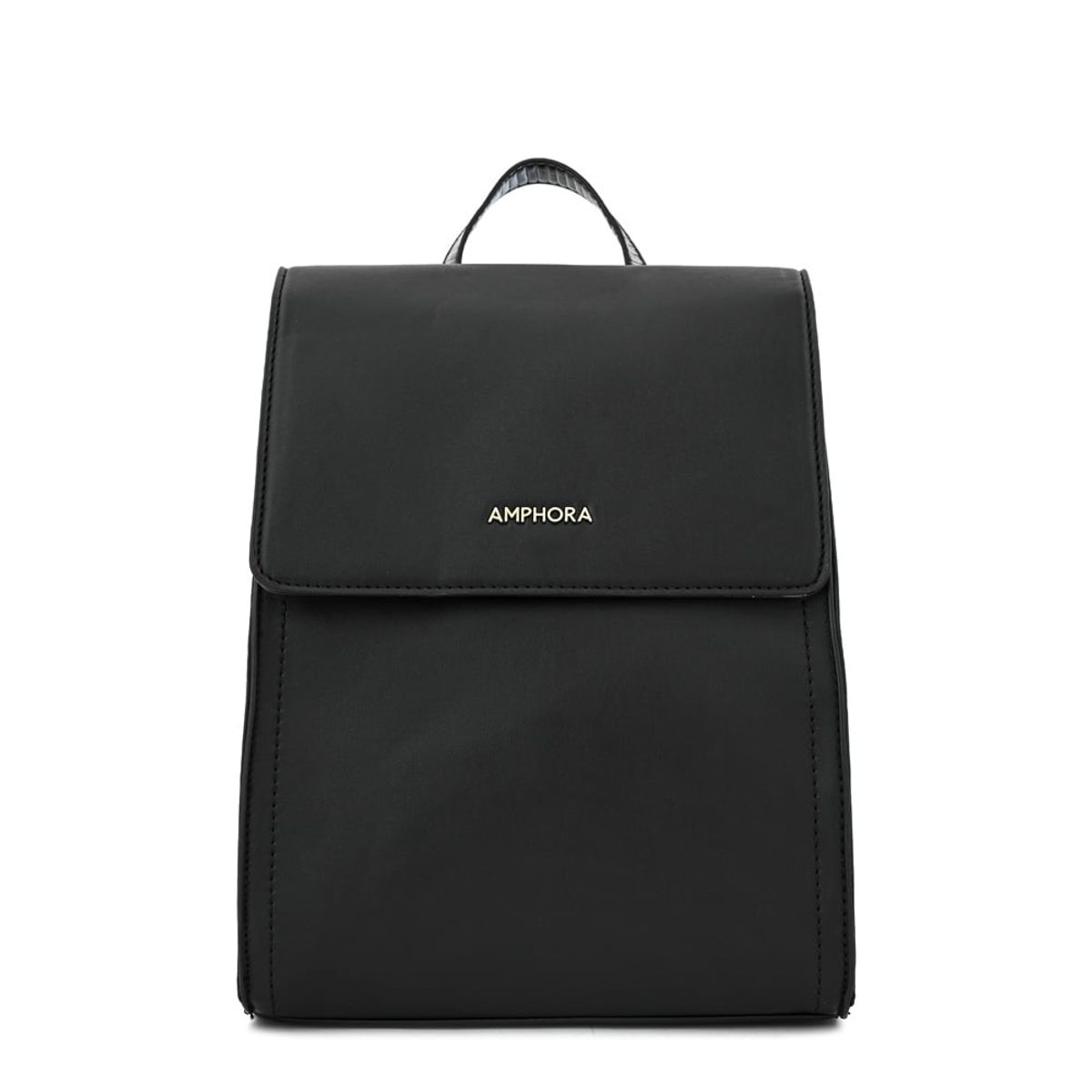 AMPHORA - Mochila con tapa nila mediana negro especial