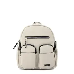 AMPHORA - Mochila grande cler blanco crudo