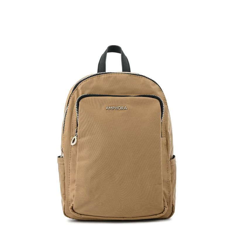 AMPHORA - Mochila mediana karina beige oscuro