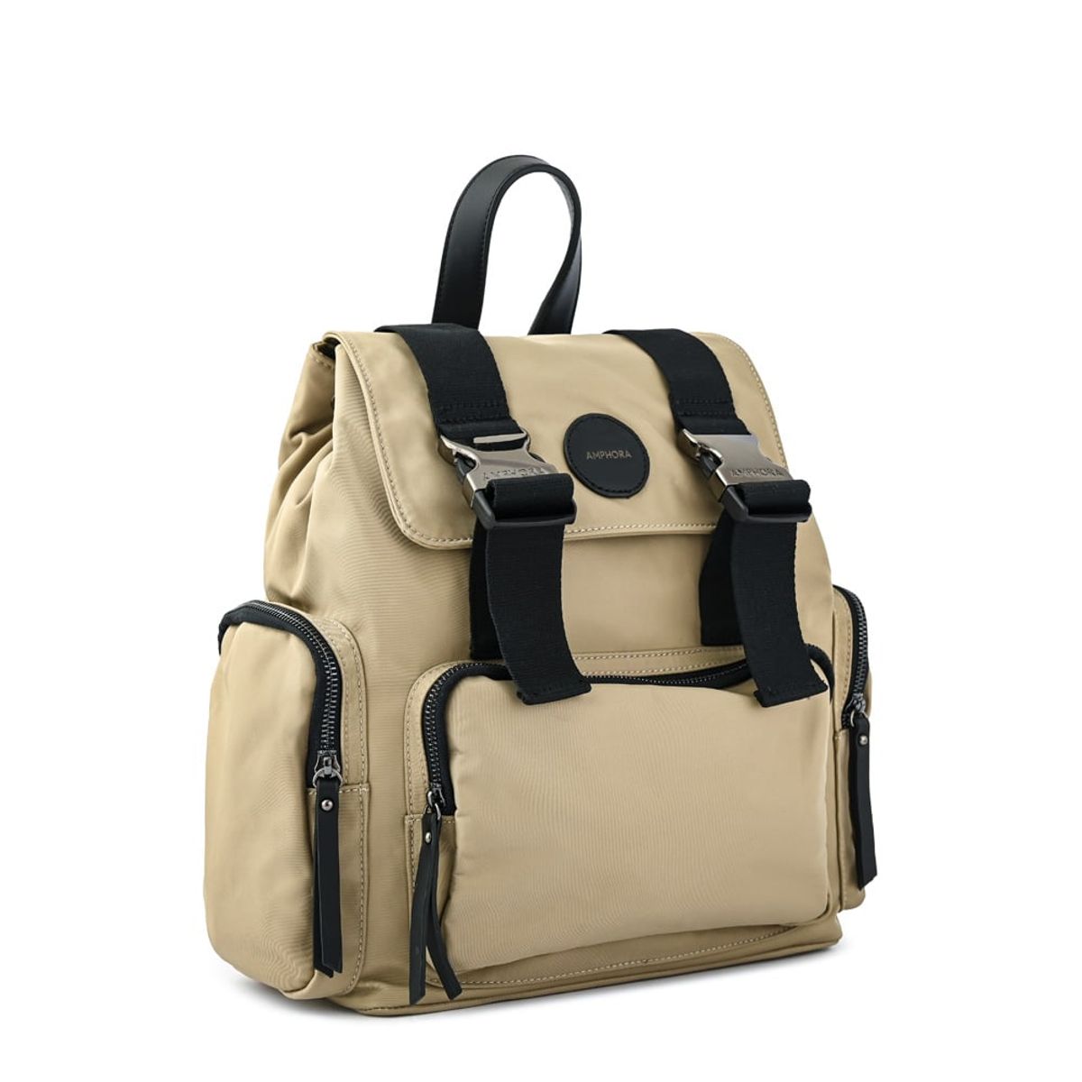 AMPHORA - Mochila ferni grande beige