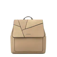 AMPHORA - Mochila con tapa mediana amira beige