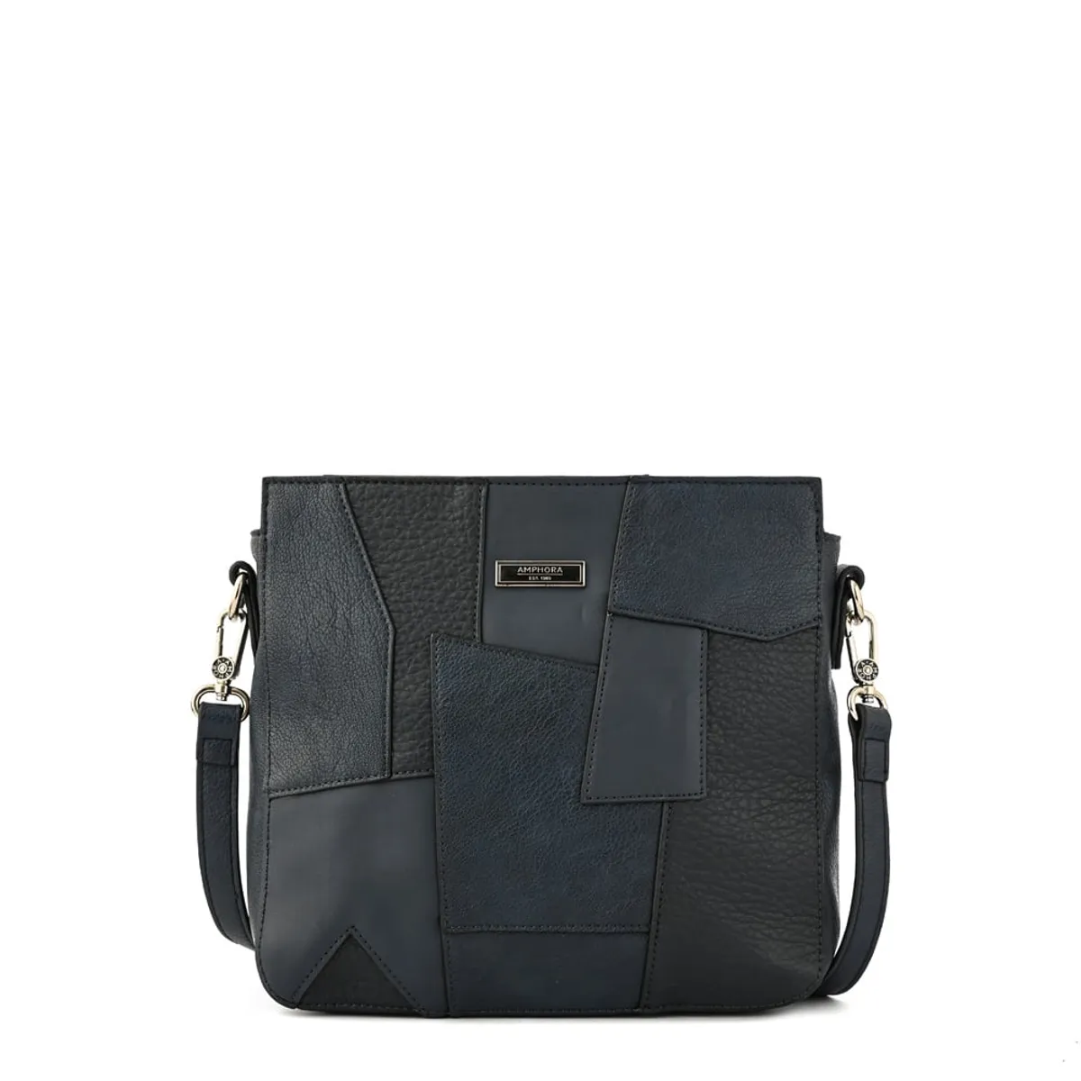 AMPHORA - Cartera bandolera cleo mediana azul oscuro