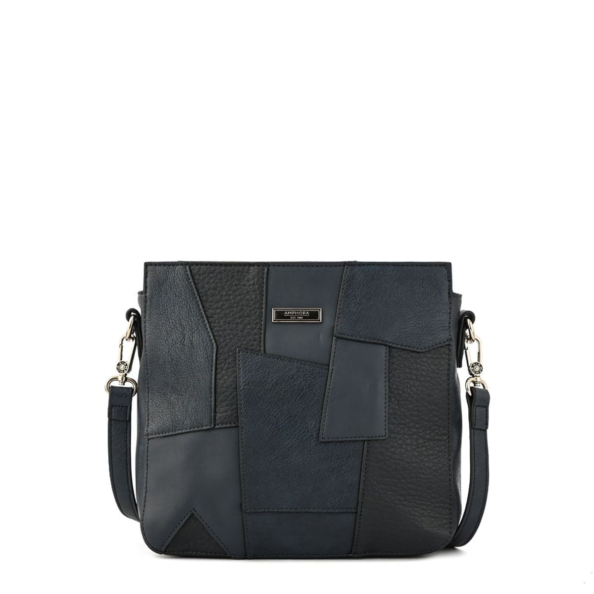 AMPHORA - Cartera bandolera cleo mediana azul oscuro