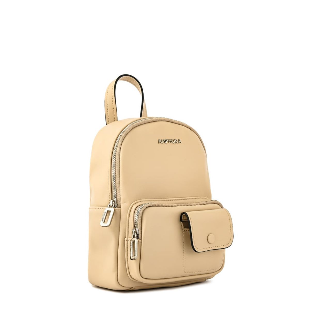 AMPHORA - Mochila maia pequeña blanco crudo