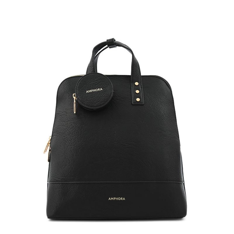 AMPHORA - Mochila mediana leila negro